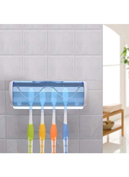 Prostuff.in Prostuffin 1 Pcs Easily Wall Mounted 5 Toothbrush Holder Storage with Dust Proof Cover Holder for Bathroom Multicolor  - Image 3