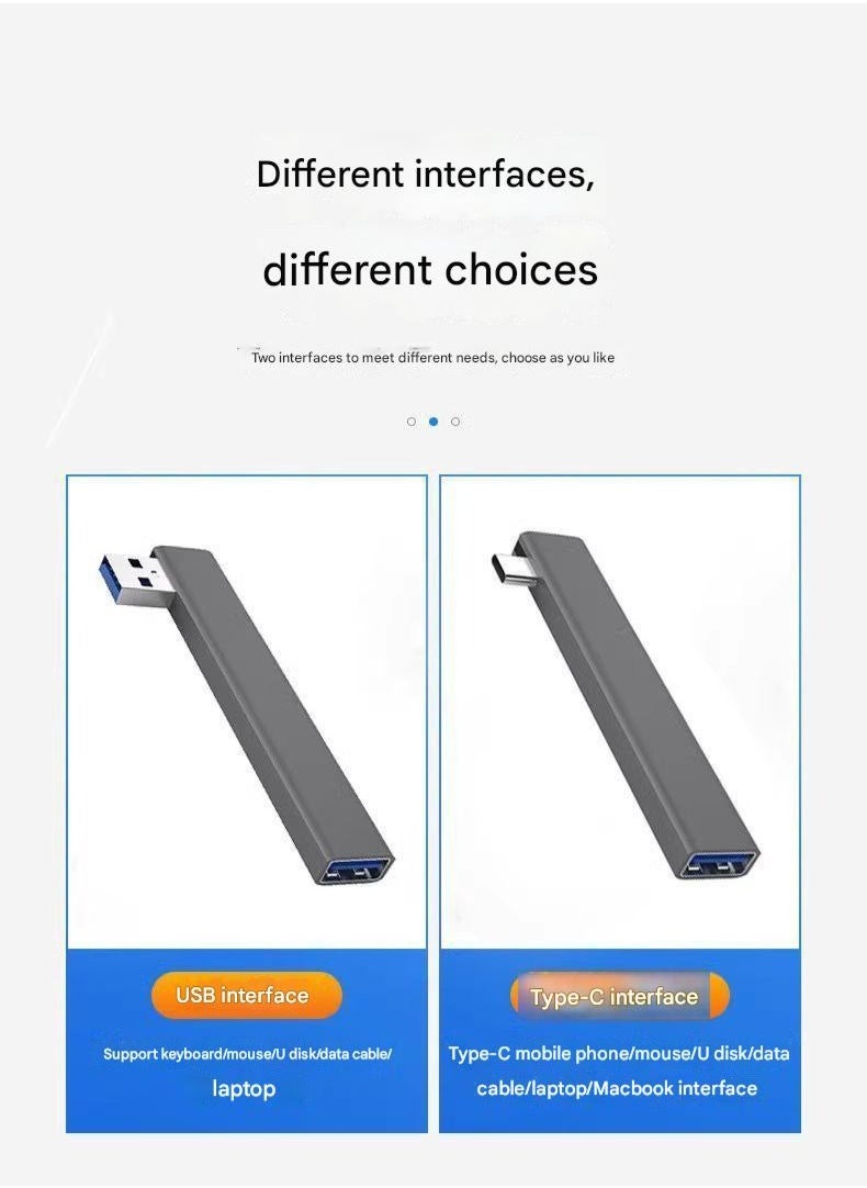 A.M - USB 3.0 Hub for Laptop, VIENON 4-Port Wireless USB Hub USB Splitter USB Expander for for MacBook, Mac Pro, iMac, Surface Pro,XPS, PS5, PC, Flash Drive, Mobile HDD(Left Side) - Image 1