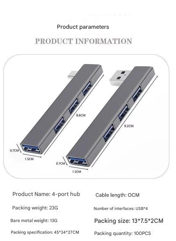 A.M - USB 3.0 Hub for Laptop, VIENON 4-Port Wireless USB Hub USB Splitter USB Expander for for MacBook, Mac Pro, iMac, Surface Pro,XPS, PS5, PC, Flash Drive, Mobile HDD(Left Side) - Image 1
