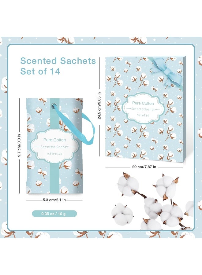SCENTORINI Sachets for Drawers and Closets, Cotton Scented Sachets for Home Drawers and Closets, 14 Pack Sachets Bags Home Fragrance Sachet - Image 2