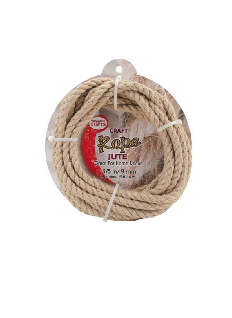 Pepperell Craft Rope Jute 3/8in 15ft - pzsku/Z3680136430A92CB7F708Z/45/_/1650278853/ccd6ed3d-c53d-4a7e-a1fc-cff4aae29d44