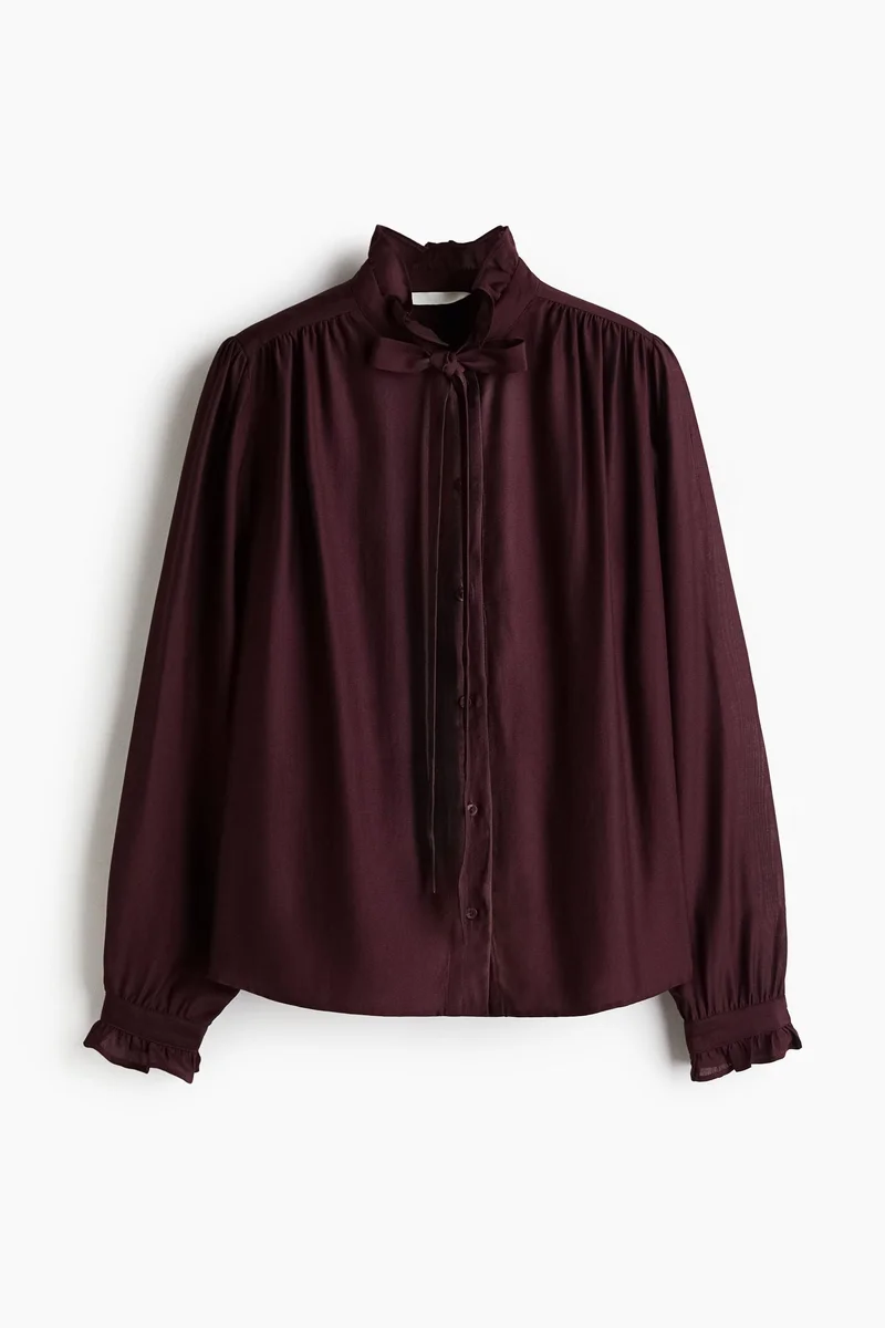 H&M Bow-collar blouse