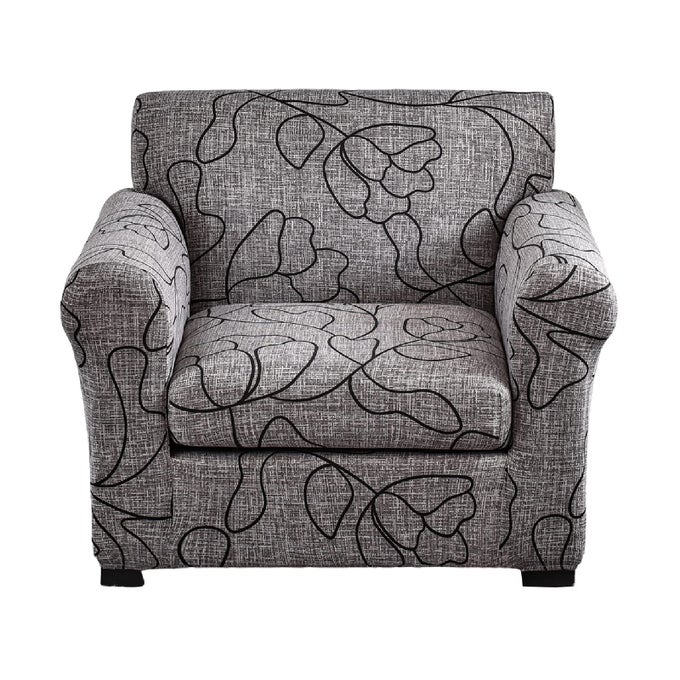 2 Piece Chair Covers Printed Sofa Covers Couch Covers Washable Armchair Sofa Couch Slipcover Furniture Protector with Elastic Bottom for Living Room Armchair 25 Small