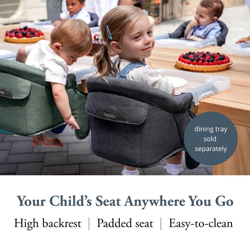 Inglesina Fast Table Chair, Charcoal Gray Melange - Portable Baby High Chair - for Babies & Toddlers up to 37 lbs - Fits Tables 0.8'' to 3.5'' Thick - Compact & Easy to Use - Travel Bag Included - Image 2