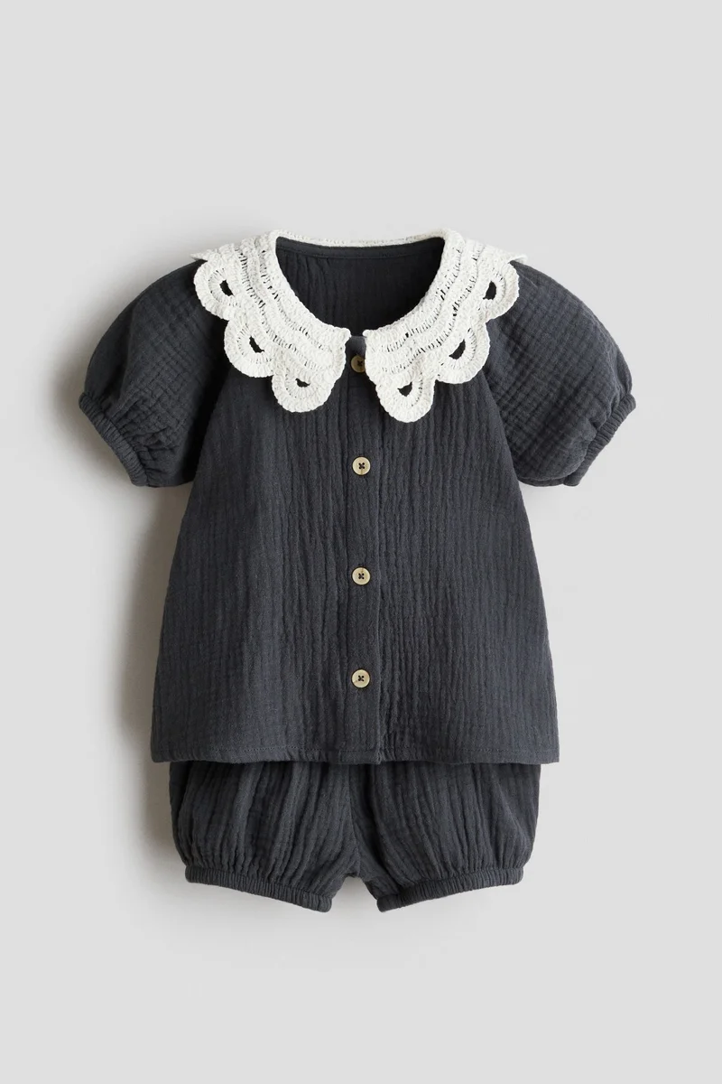 H&M 2-piece cotton muslin set