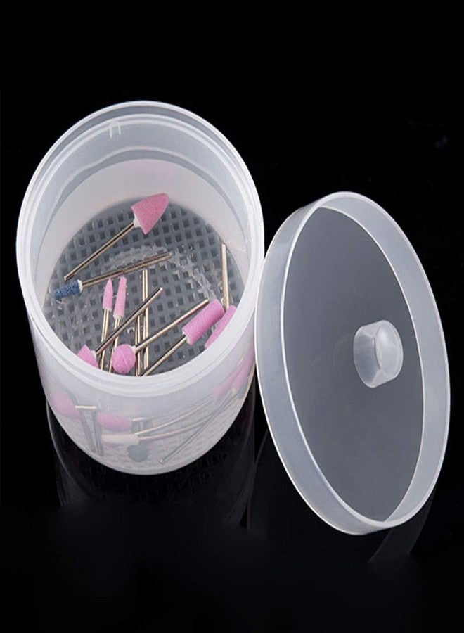 Teensery Plastic Sterilizer Box Bowl Nail Drill Bits Clean Sterilizing Tray Pot Pedicure Manicure Storage Container for Nail Art Tools - Image 2