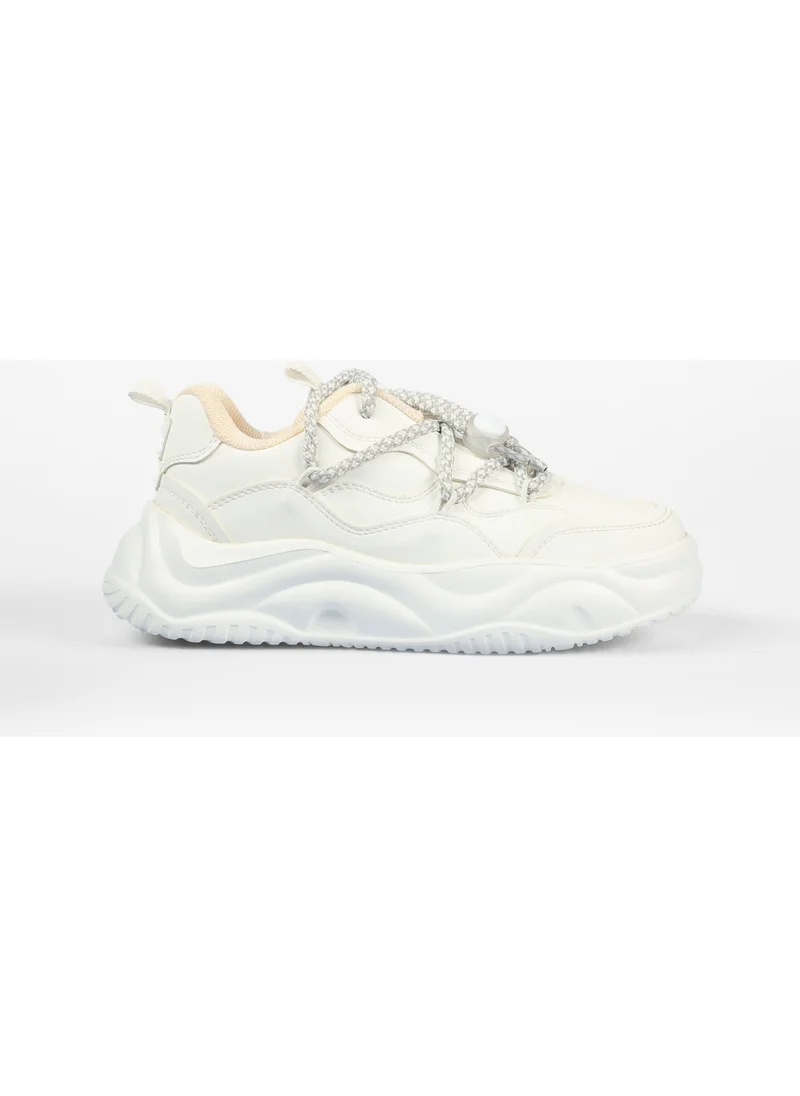 VICCO Dublin Lightweight Girls White Sneakers