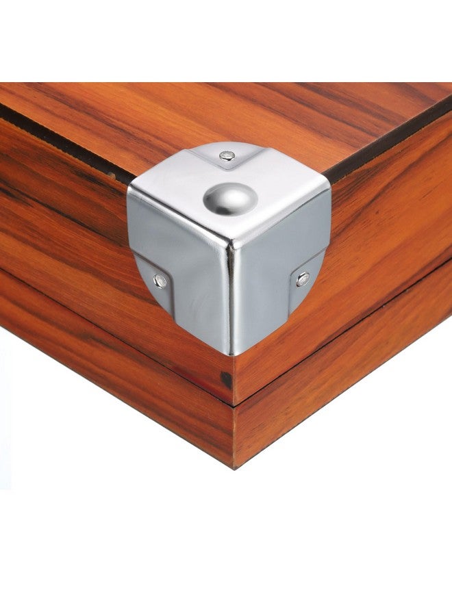 uxcell 40x40x40mm Metal Box Corner Protectors Box Edge Guard Chrome Plating Silver Tone 16pcs - Image 5