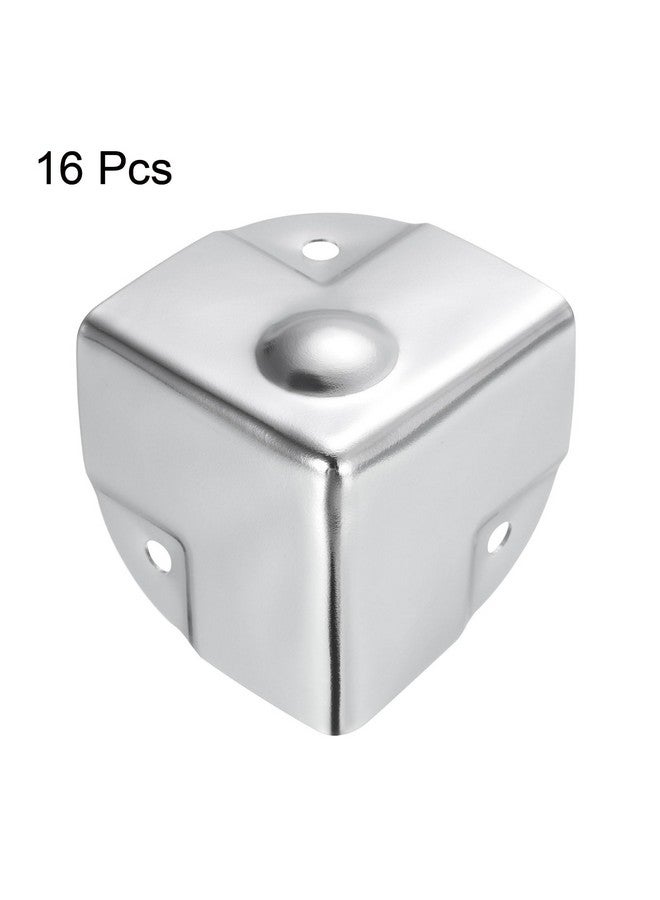 uxcell 40x40x40mm Metal Box Corner Protectors Box Edge Guard Chrome Plating Silver Tone 16pcs - Image 3