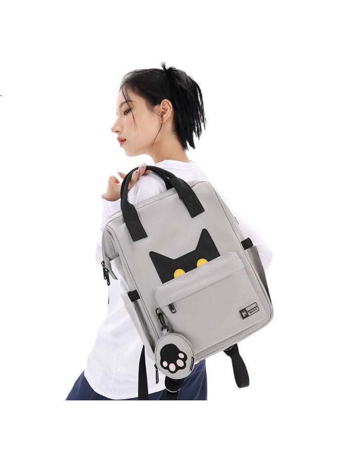 Noxxon Women'S Backpack New Commuting High-End Sense School Bag Niche Design Trendy Warehouse Grey Large Bag - Image 3