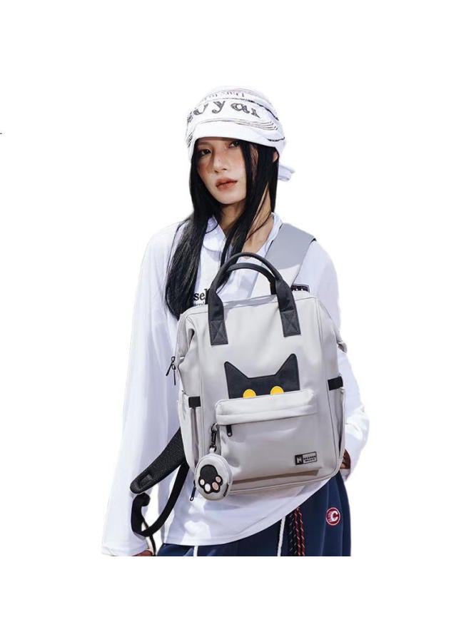 Noxxon Women'S Backpack New Commuting High-End Sense School Bag Niche Design Trendy Warehouse Grey Large Bag - Image 2