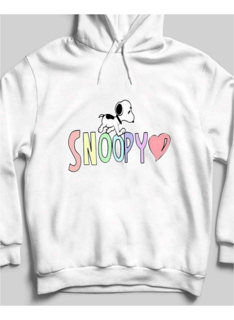 Hena - Snoopy's Lovely World Hooded Sweatshirt Dark Grey - Image 1