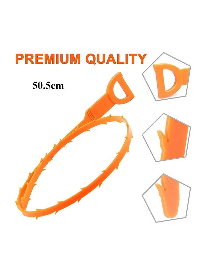 20 Inch Sink Snake Drain Clog Remover Tool, 6 Pack Drain Cleaner Hair Clog Remover Tool, Drain Hair Remover Plumbers Snake, Drain Cleaner Sticks, Easy and Quick Unclog Sink Drain, Kitchen, Shower, t - Image 3