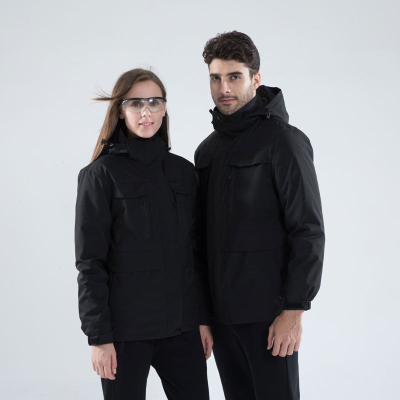 Down Jacket Rush Jacket Men'S And Women'S Three-In-One Detachable Ski Jacket Travel Jacket Wear-Resistant Waterproof Coat - Image 4