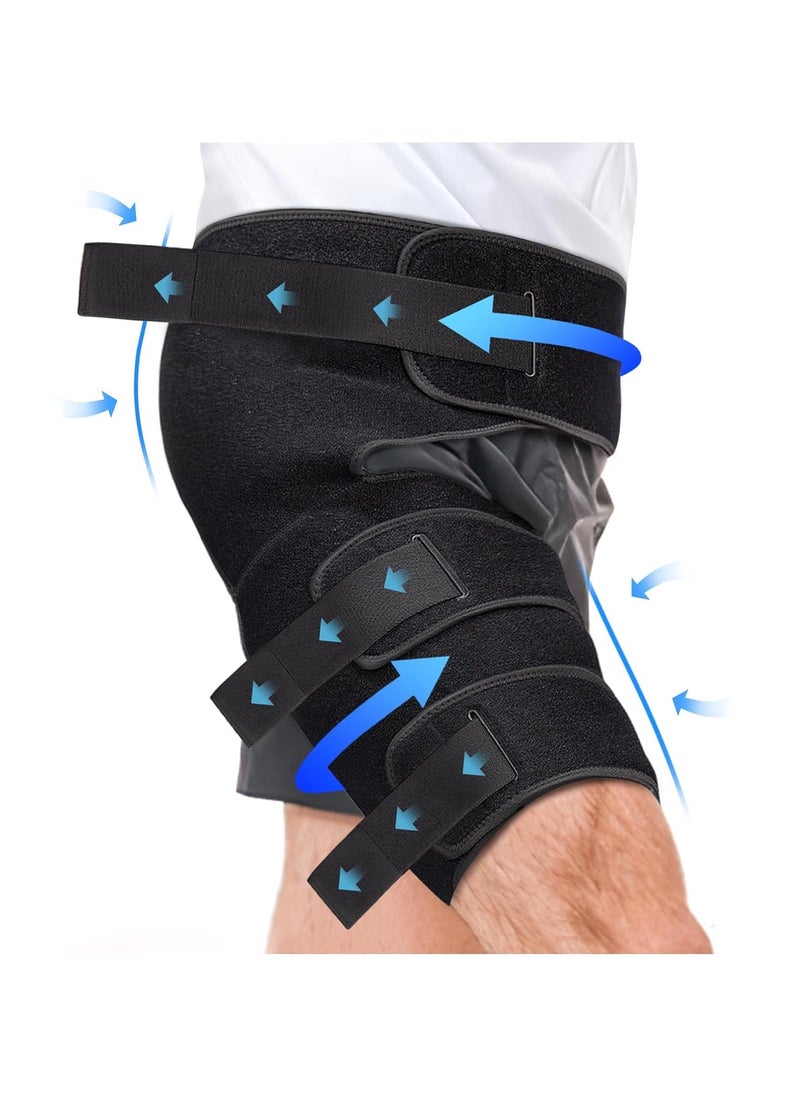 PYC Adjustable Hip & Thigh Brace for Sciatica Pain Relief - Groin & Hamstring Medical Compression Sleeve Stabilizer for Men and Women,  - Image 1
