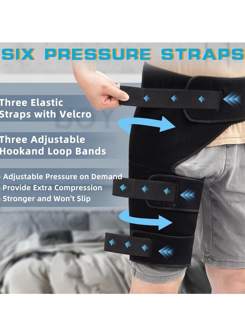 PYC Adjustable Hip & Thigh Brace for Sciatica Pain Relief - Groin & Hamstring Medical Compression Sleeve Stabilizer for Men and Women,  - Image 2