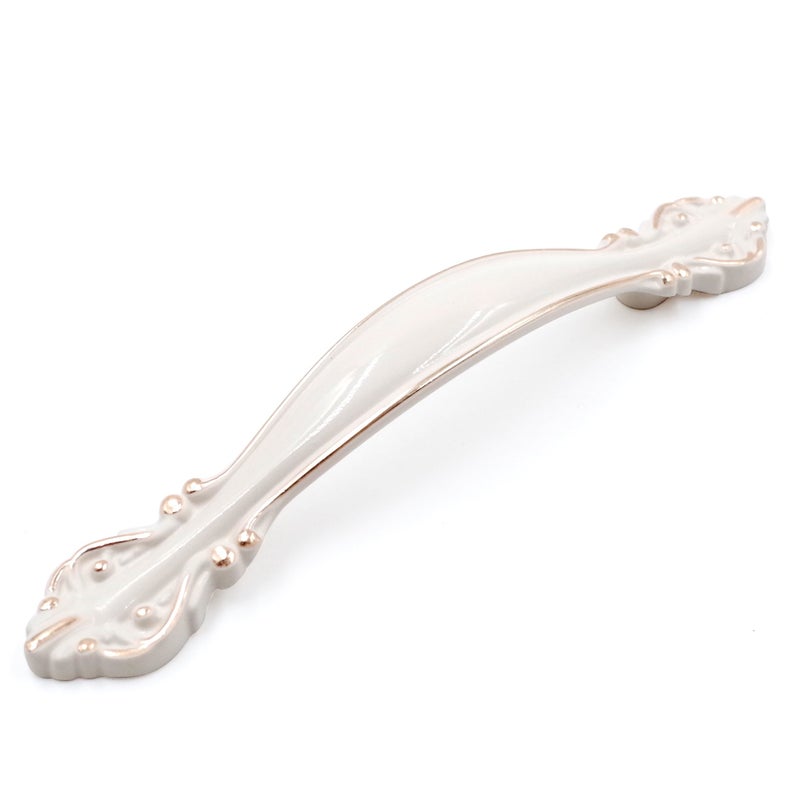 Jetland Cabinet Hardware Handle Pull 5Pack Ivory White 3 76mm Hole Centers PW8803W76