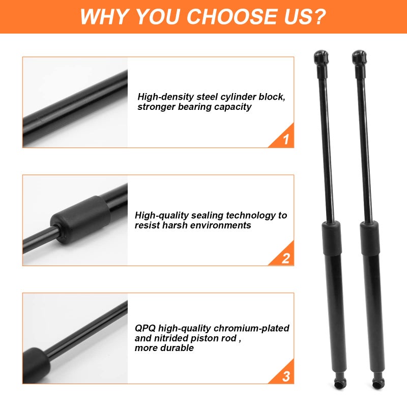 OBDResource مساعد صدمة باب خلفي لفورد F150 2015-2023، ملحقات صدمة باب الشاحنة متوافقة مع 2015 2016 2017 2018 2019 2020 2021 فورد F150 XL XLT بلاتينيوم رابتور كينغ رانش، ملحقات فورد F150 - Image 5