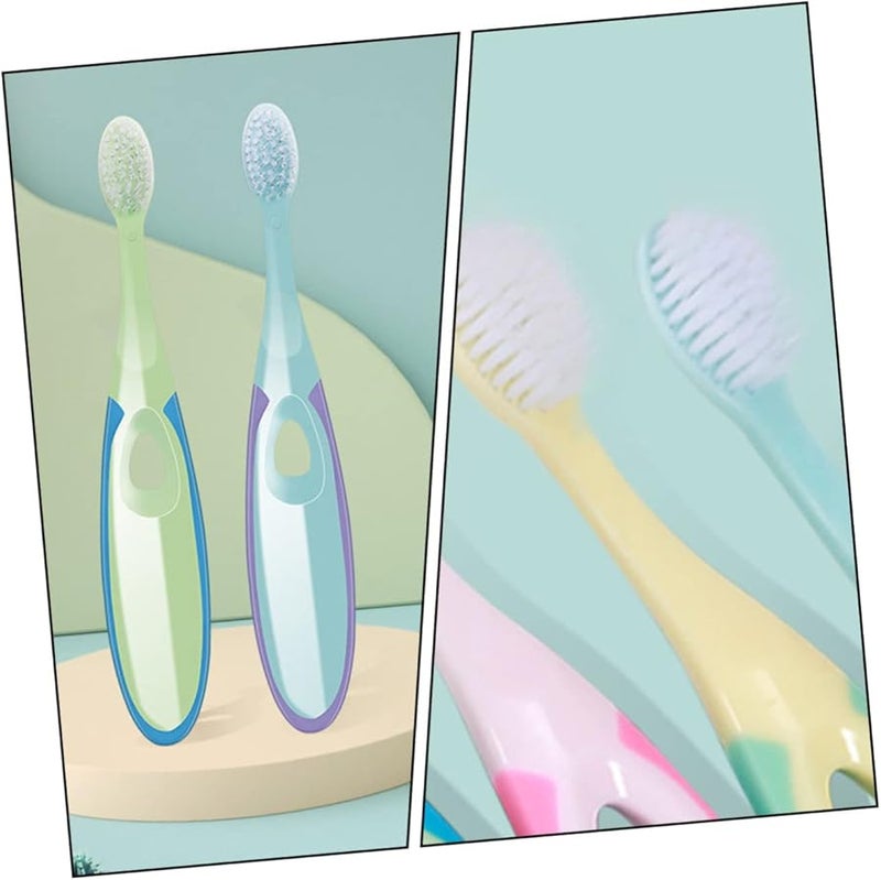 4Pcs Soft Bristle Toothbrush Set Assorted Colors Slip Handle Promotes Healthy Brushing Habits - Image 4