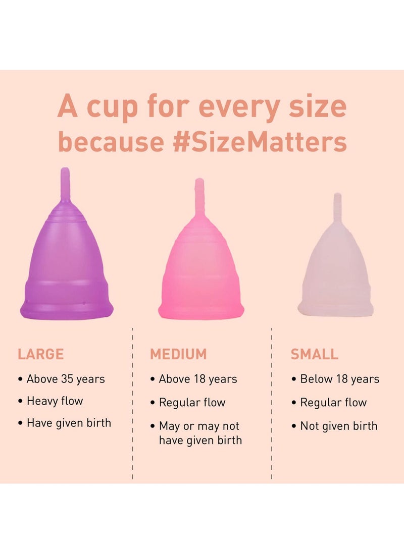 Sirona Reusable Menstrual Cup - Large Size With Pouch, 15ml Mini Intimate Wash & Cup Wash, Ultra Soft, Odour & Rash Free, No Leakage, Protection For Upto 10-12 Hours, FDA Approved - pzsku/Z3680837D26D2DE90500AZ/45/_/1718187883/57dc7386-bfbc-4b3f-8ee5-38bbf73a2572