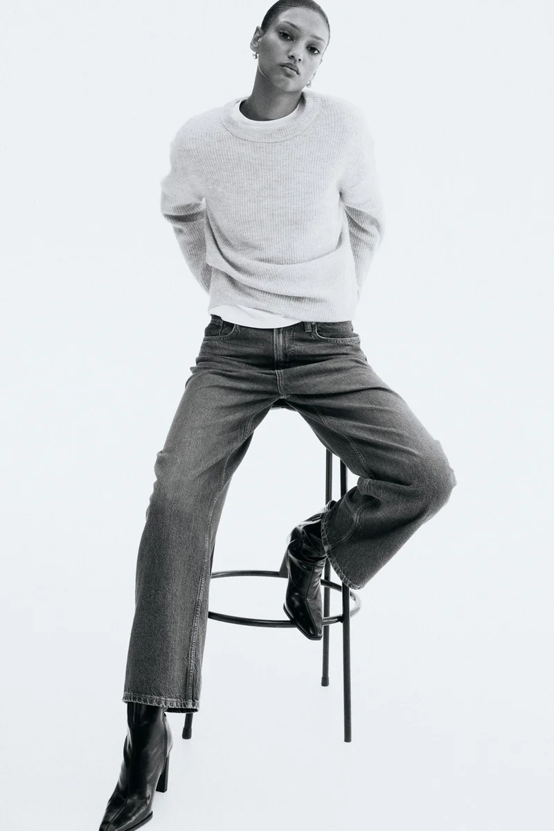 اتش اند ام كنزة محبوكة بتصميم مرن