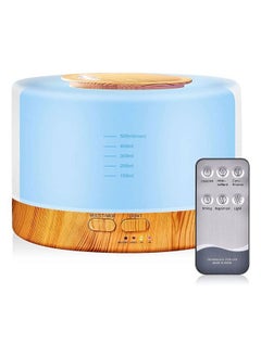Essential Oil Diffuser, 500ml Mist Aromatherapy Diffuser with LED Light and Remote Control Timer Setting, Silent Humidifier for Hotel/Office/Bedroom