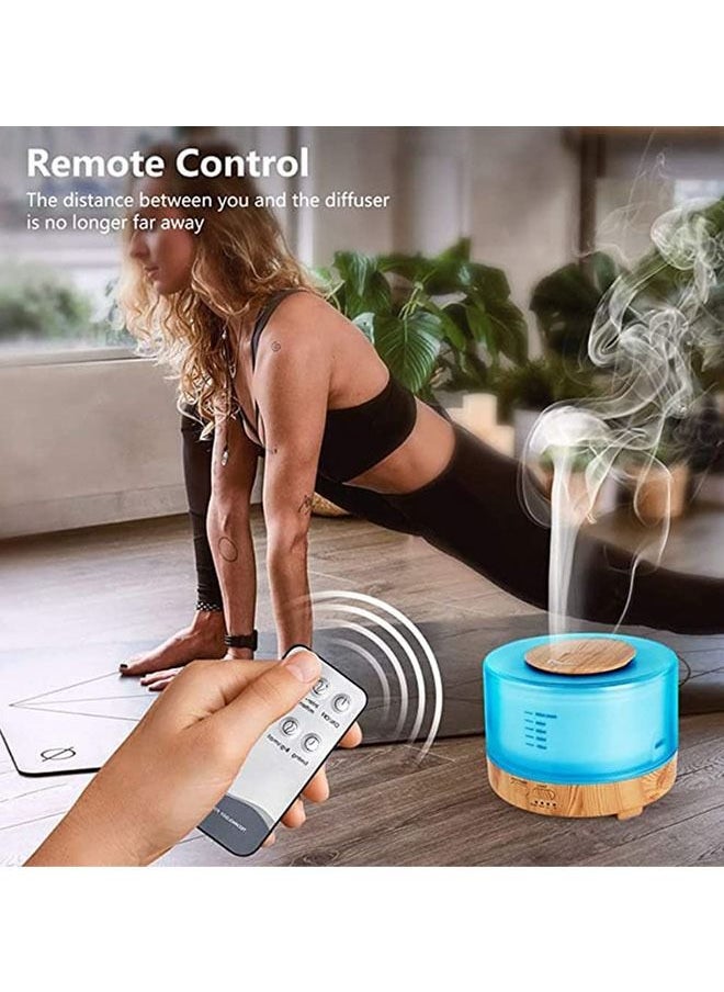 Arabest - Essential Oil Diffuser, 500ml Mist Aromatherapy Diffuser with LED Light and Remote Control Timer Setting, Silent Humidifier for Hotel/Office/Bedroom - Image 1