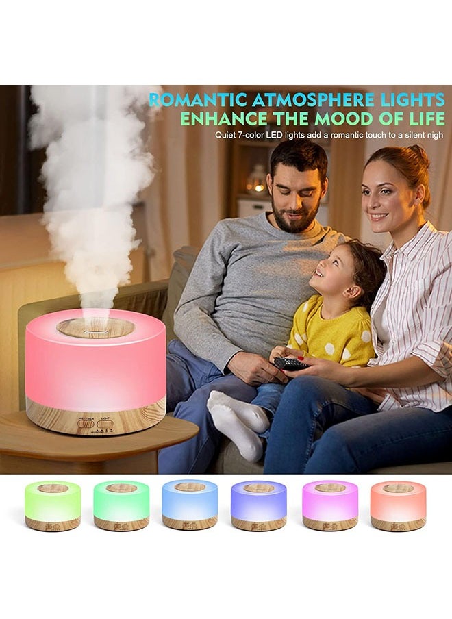Arabest - Essential Oil Diffuser, 500ml Mist Aromatherapy Diffuser with LED Light and Remote Control Timer Setting, Silent Humidifier for Hotel/Office/Bedroom - Image 1