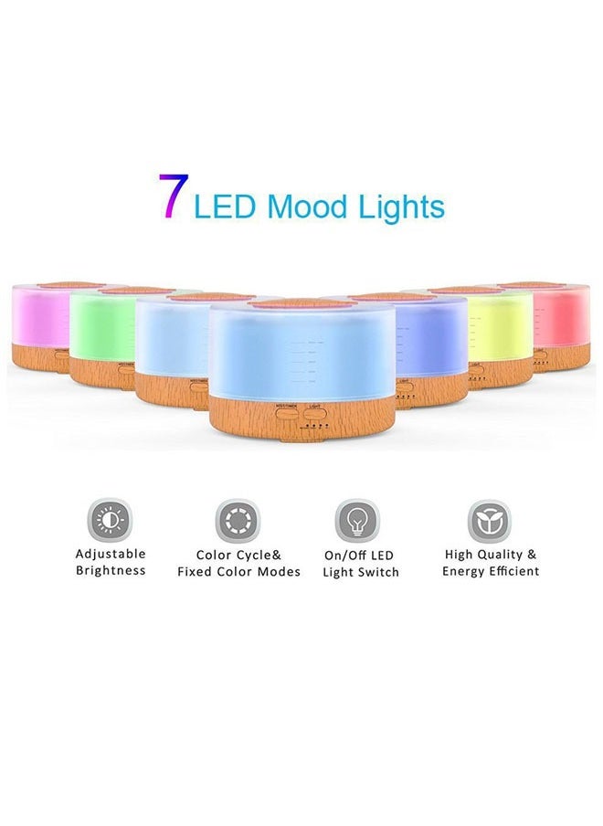 Arabest - Essential Oil Diffuser, 500ml Mist Aromatherapy Diffuser with LED Light and Remote Control Timer Setting, Silent Humidifier for Hotel/Office/Bedroom - Image 1