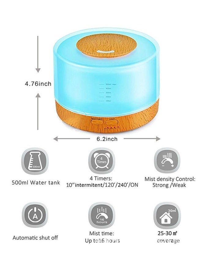 Arabest - Essential Oil Diffuser, 500ml Mist Aromatherapy Diffuser with LED Light and Remote Control Timer Setting, Silent Humidifier for Hotel/Office/Bedroom - Image 1