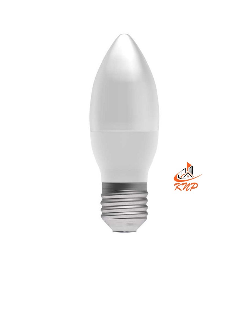 KNP E27 7W LED GLS Frosted Candle Bulb 6500K - Image 2