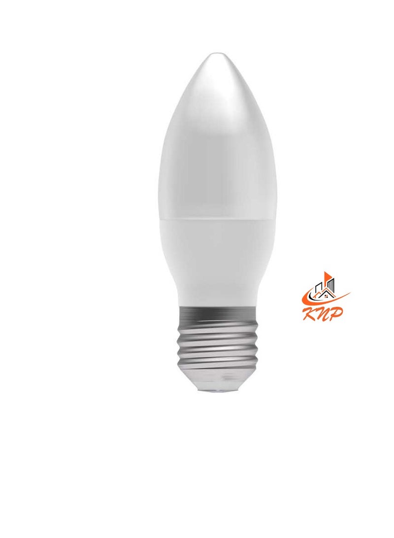 KNP E27 7W LED GLS Frosted Candle Bulb 6500K - Image 3