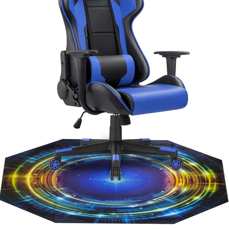Large Cool Gaming Chair Mat 51x51 Nonslip Rubber Computer Desk Chair Mat for Hardwood Floor Octagon Hard Floor Protector Rubber Reduce Noice SoftNonSlipScratchResistant  Washable