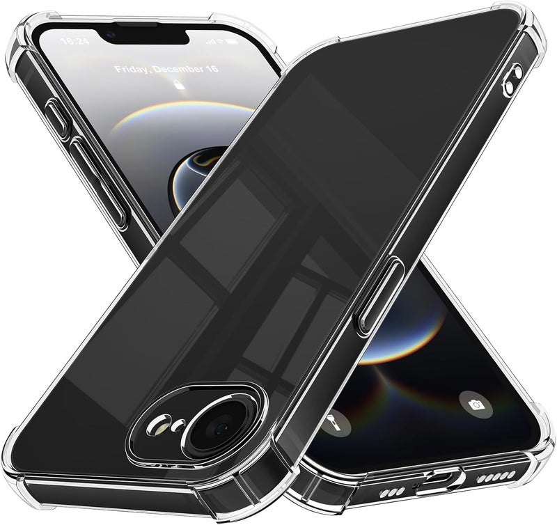 Demark Silicone Case for iPhone 16e/iPhone 17e, Slim Liquid Silicone 3 Layers Full Covered Soft Gel Rubber Phone Case Protective Cover for iPhone 16e/iPhone 17e Cover (Clear) - Image 1