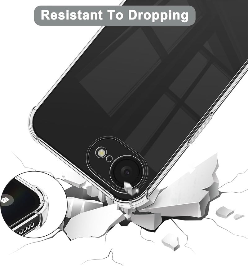 Demark Silicone Case for iPhone 16e/iPhone 17e, Slim Liquid Silicone 3 Layers Full Covered Soft Gel Rubber Phone Case Protective Cover for iPhone 16e/iPhone 17e Cover (Clear) - Image 5