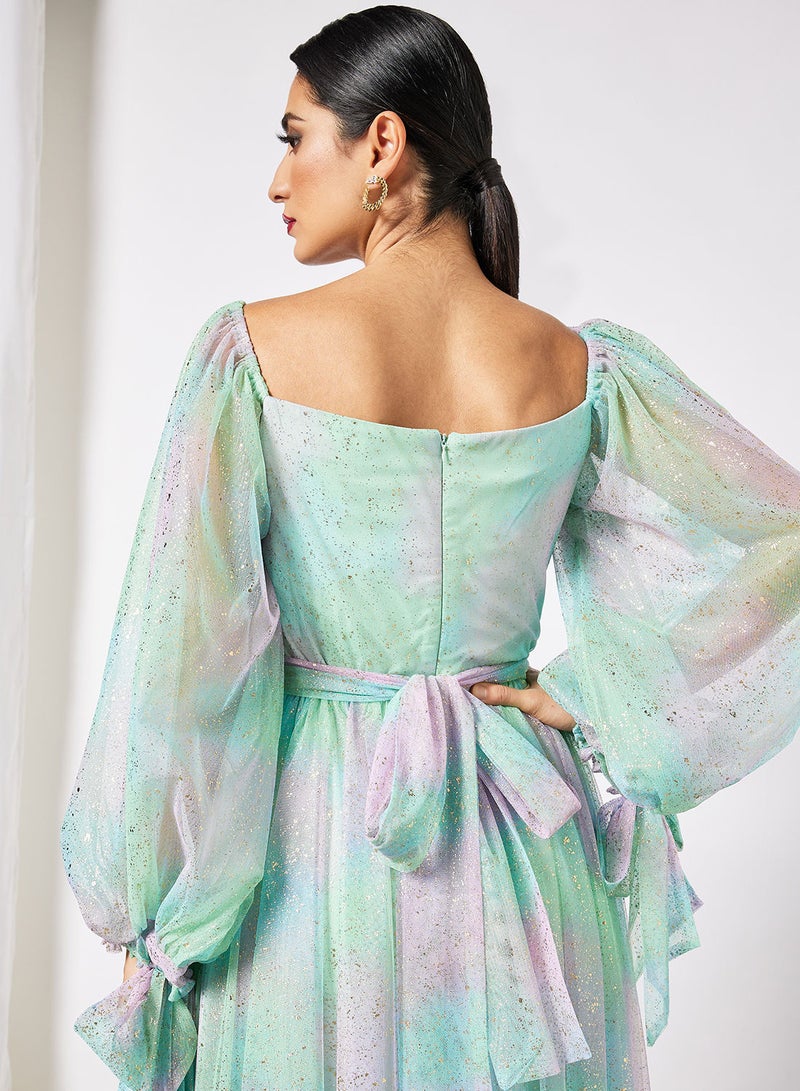 House of Moda Balloon Sleeve Maxi Dress  - Image 3