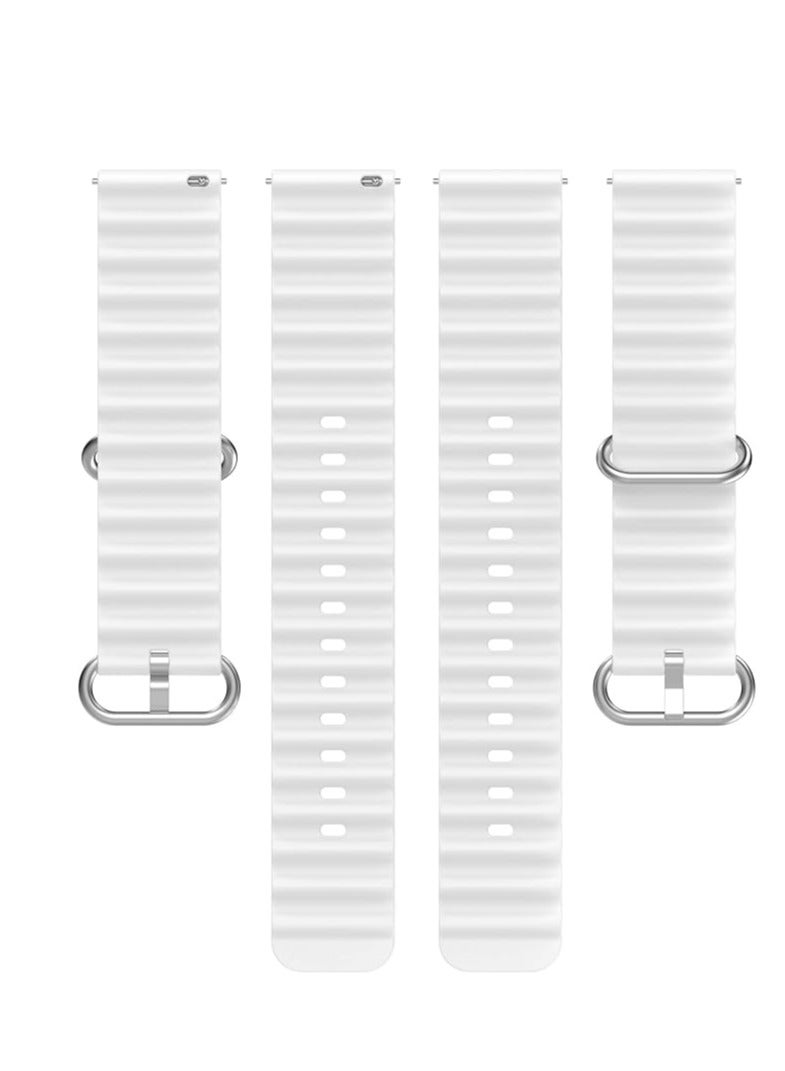 20mm Band for Samsung Galaxy Watch 7/6/5/4/FE Band 40mm 44mm/Galaxy Watch 6/4 Classic Bands 47mm 43mm 46mm 42mm/Watch 5 pro 45mm/3 41mm/Active 2, Adjustable Soft Silicone Sport Loop Ocean Strap - Image 2