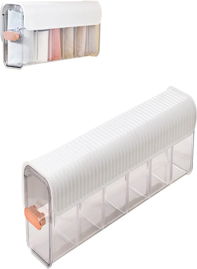 VIPREKHO Wall Mount Organizer Box Socks Underwear Adjustable Clear Anti Dust 5 Cell Storage Drawer for Socks Lingerie Ties Cosmetic Jewelry Wall Mount Organizer Box Wardrobe and Kitchen - Image 2