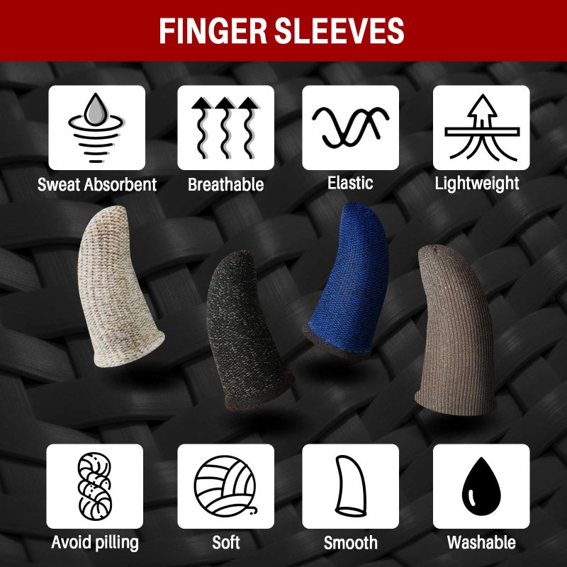 Weewooday 16 Pieces Phone Game Joystick Kits, 4 Touch Screen Game Control Joypad and 12 Gaming Finger Sleeve, Mobile Game Controller with Anti-Sweat Thumb Sleeves for Phones Tablets - Image 4