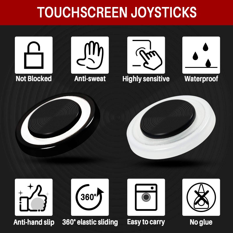 Weewooday 16 Pieces Phone Game Joystick Kits, 4 Touch Screen Game Control Joypad and 12 Gaming Finger Sleeve, Mobile Game Controller with Anti-Sweat Thumb Sleeves for Phones Tablets - Image 3