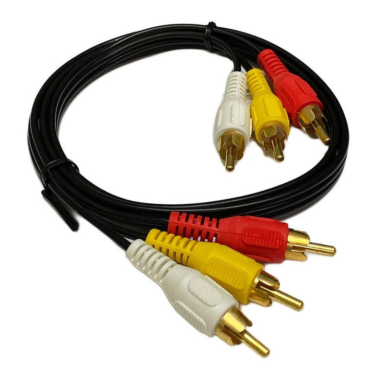 iMBAPrice 3FT RCA M/Mx3 Audio/Video Cable Gold Plated - Audio Video RCA Stereo Cable 3ft - Image 1