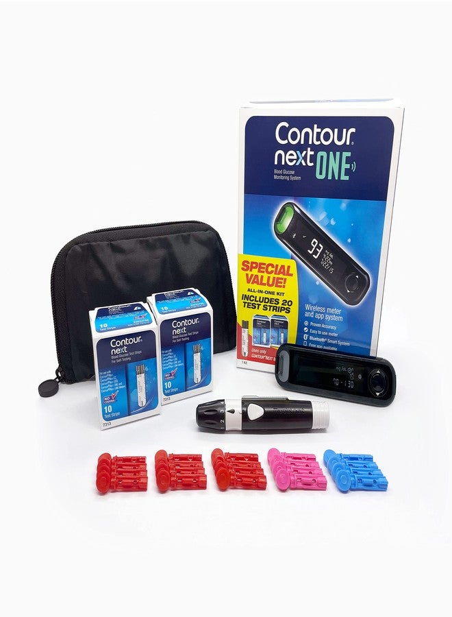 Ascensia CONTOUR NEXT ONE Blood Glucose Monitoring System All-in-One Kit for Diabetes - Image 1