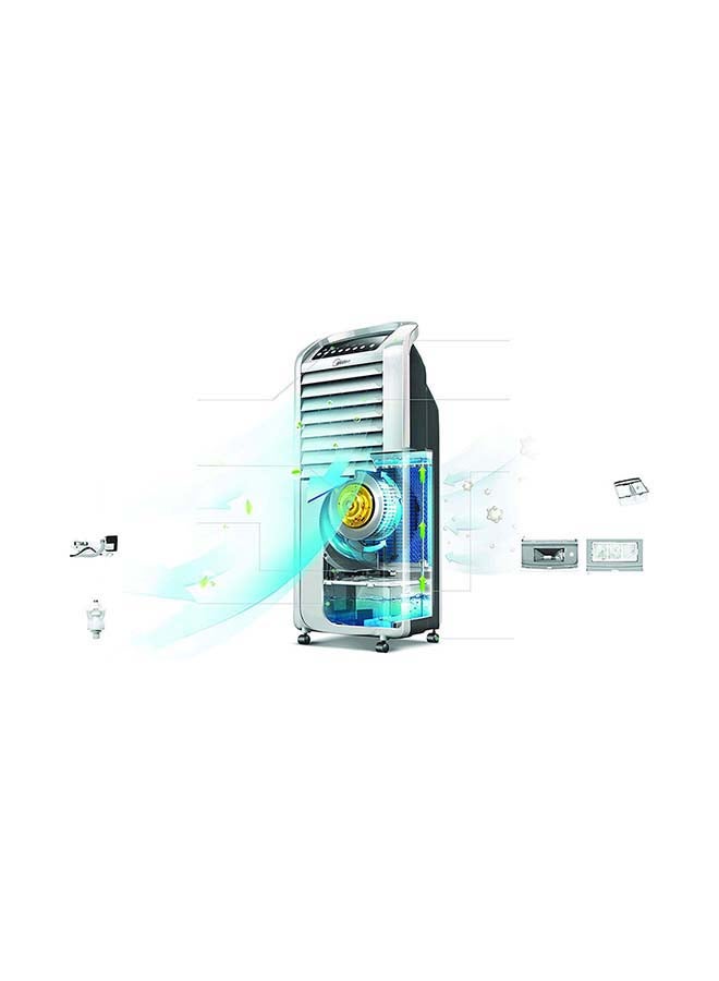 مديا مبرد هواء متعدد الوظائف مع شاشة LED 100 W AC200W أبيض - Image 4