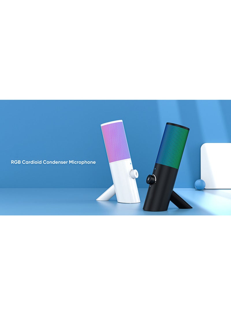 EzzySo Gaming Microphone For PC Computer Gaming USB Mic For Mac PS4 PS5 Condenser Mic With Quick Mute RGB Control For Recording Streaming Podcasting Twitch Snapchat Podcasts Videos  - Image 2
