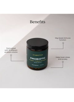 Cymbiotika Probiotic + Prebiotic Gut Health Supplement for Women & Men, Supplements for Immune Support, Digestive Health, & Gut Balance, Contains Probiotics & Prebiotics, 50 Billion CFU, 90 Capsules  - Image 2