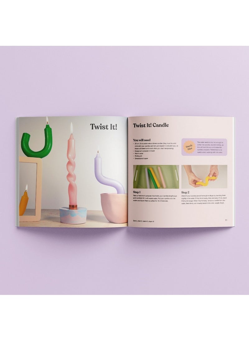 Hinkler طقم صنع الشموع من هينكلر OMC! – مجموعة حرفية افعلها بنفسك للمبتدئين، تشمل الشمع، والقوالب، والفتائل، والعطر، نشاط حرفي ممتع وإبداعي، مثالي لتزيين المنزل والهدايا الشخصية - Image 4