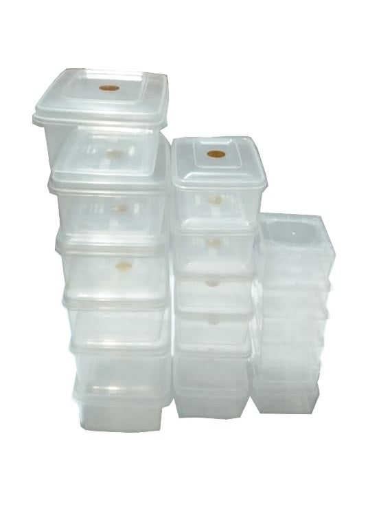 Hesch 9 Hesch 9 Brand Plastic Boxes For Storage Plastic Box With Lid Combo Pack of 6 Medium 6 Big Size and 6 Small Flip Open Boxes Total 18 Boxes 6 RC11 6 RC22 6 Commander Boxes  - Image 1
