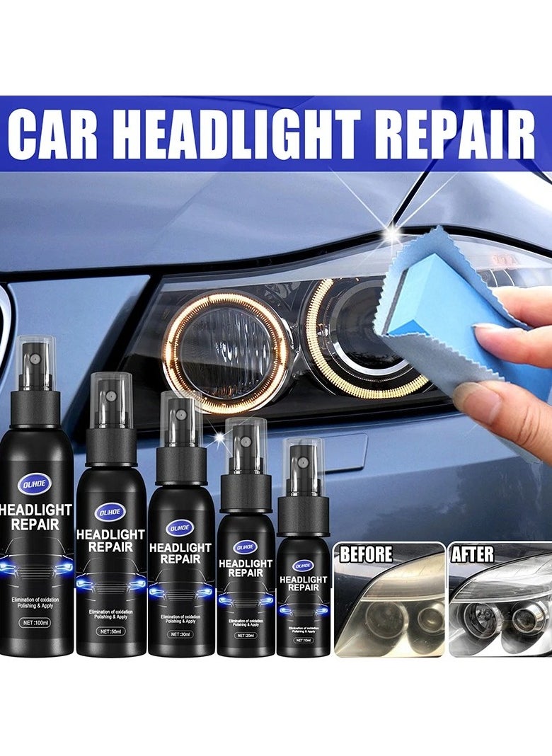 OUHOE Car Headlight Repair Fluid, Convenient Portable Auto Headlight Restoration Liquid, Long Lasting Innovative Headlight Repair Polish, Scratch Removal Spray for Head Light Lens, (1pc 30ml)  - Image 2