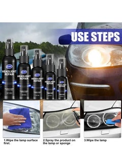 OUHOE Car Headlight Repair Fluid, Convenient Portable Auto Headlight Restoration Liquid, Long Lasting Innovative Headlight Repair Polish, Scratch Removal Spray for Head Light Lens, (1pc 30ml)  - Image 3