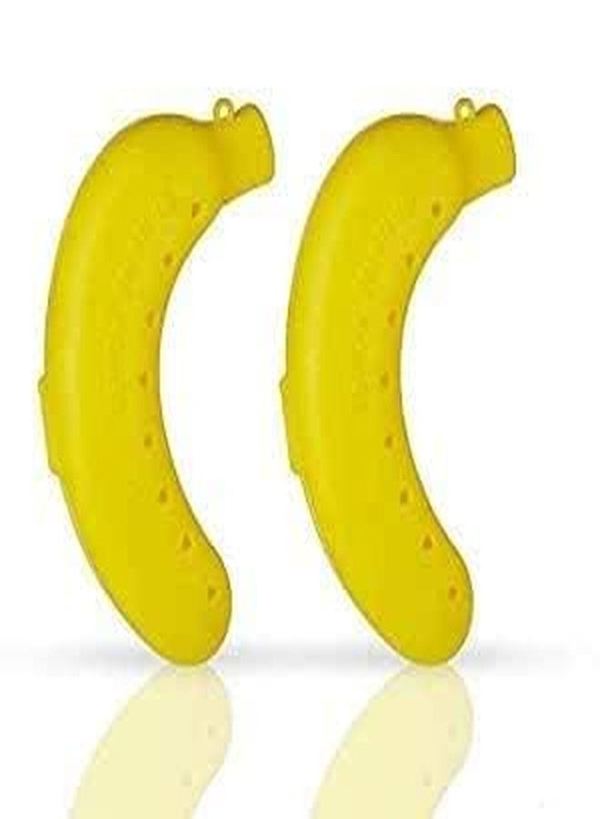 SpiderJuice 1Pc Portable Plastic Banana Kela Food Case Cover Container Storage Box Holder for Home School Kids Office & Picnic - Image 1